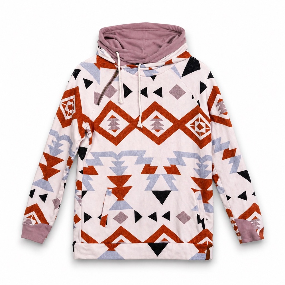 Ampersand‎ Avenue Aztec Hoodie Medium Pullover Sweatshirt